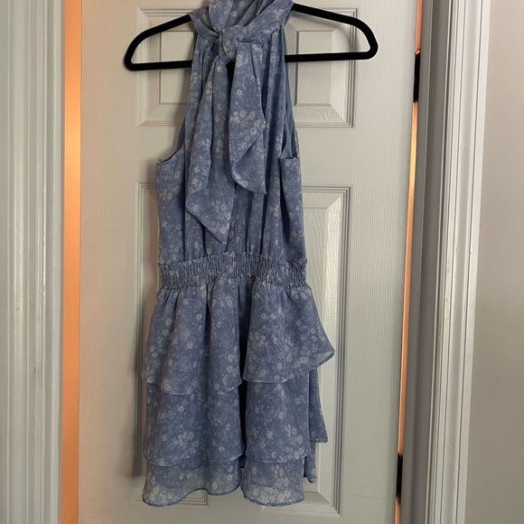 Willow Blue/White Mini Dress - Picture 2 of 3